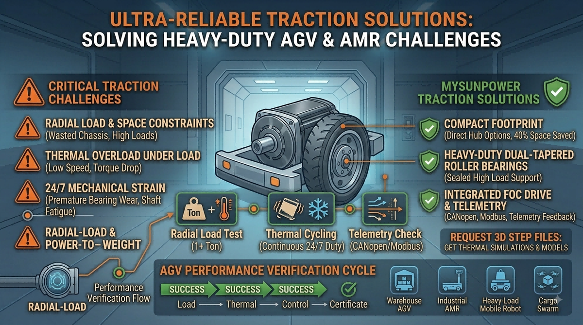 Integrated BLDC Traction Motor Design for AGV & AMR Applications