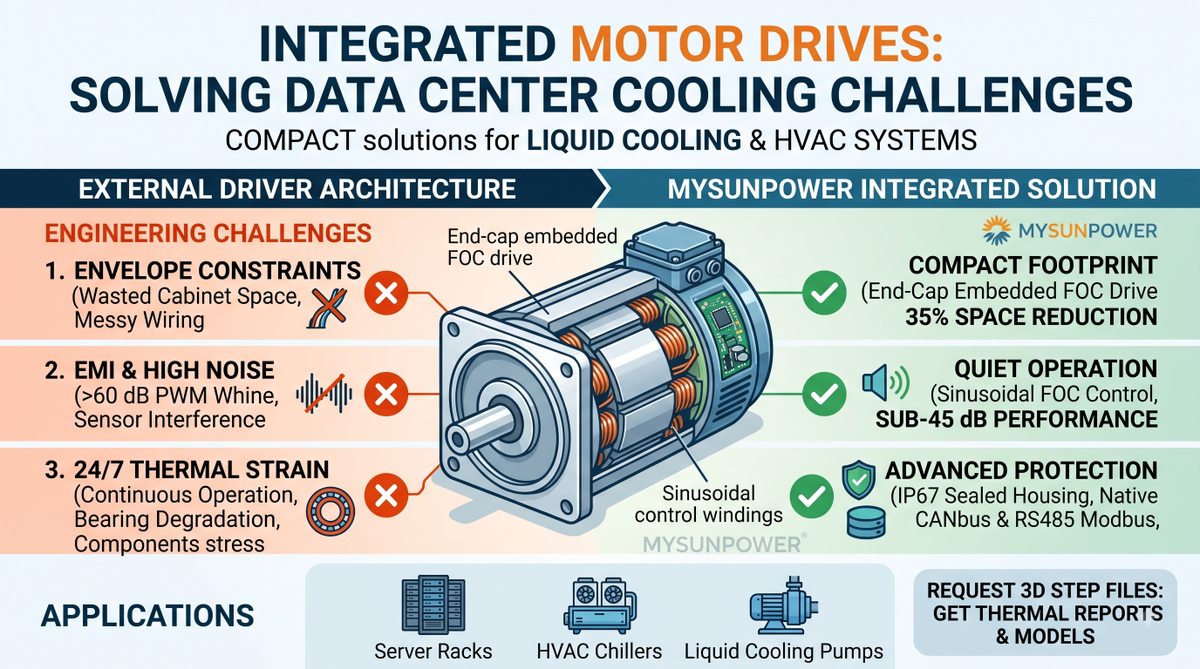 Integrated EC/BLDC Drives for Liquid Cooling & Data Center HVAC