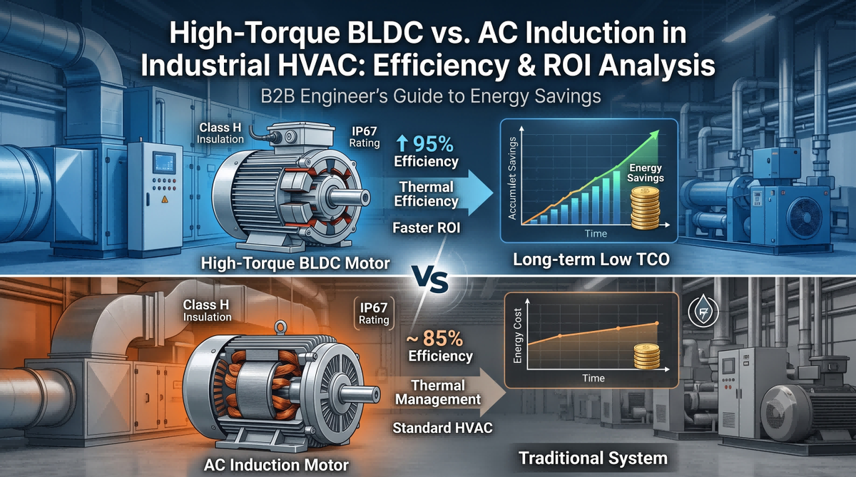 High-Torque BLDC vs. AC Induction Motors in HVAC: Efficiency & ROI