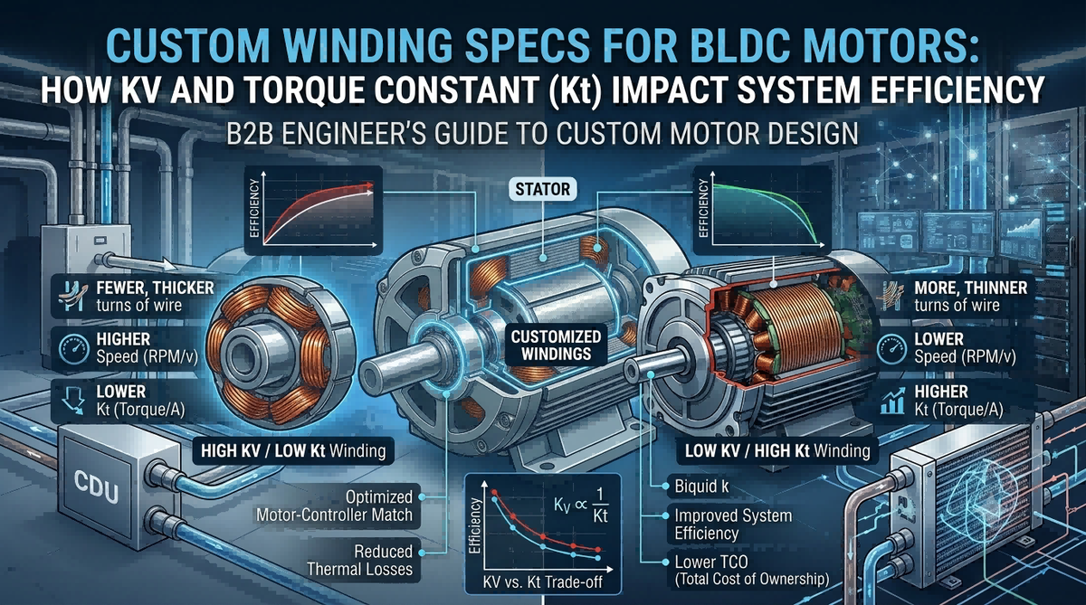 Custom BLDC Motor Windings: Impact of KV and Kt on Efficiency