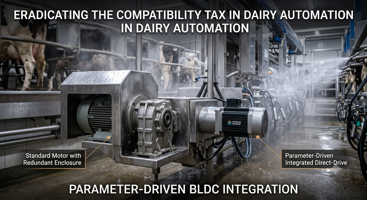 Motor Selection for Dairy Automation & Wash-Down Environments