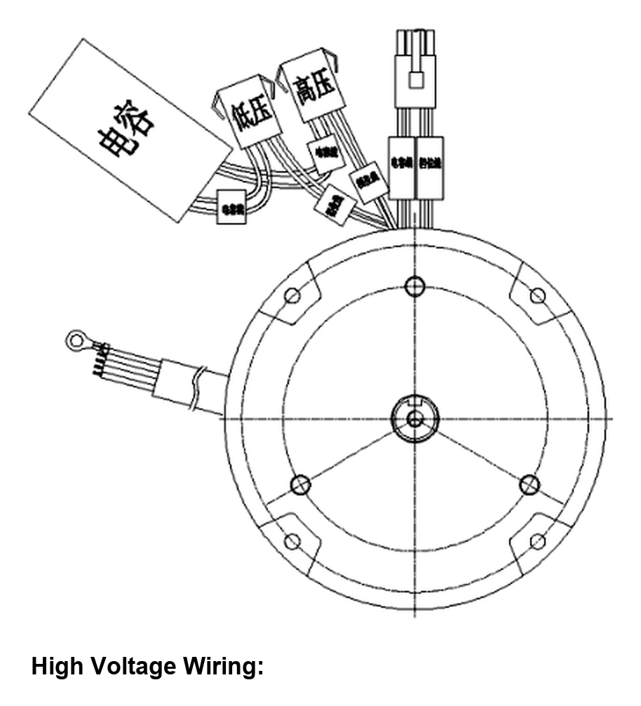 Dual-Voltage 230V Series Wiring Schematic (High Voltage)