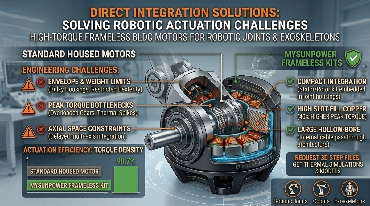 Frameless BLDC Motor Design for Robotic Actuation